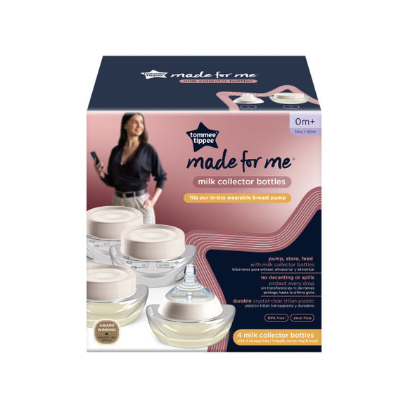 Tommee Tippee Milk Collector Bottles - 4 Bottles