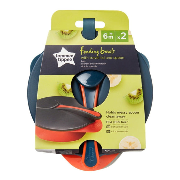 Tommee Tippee X2 Easi-Scoop Feeding Bowl With Spoon 6M+