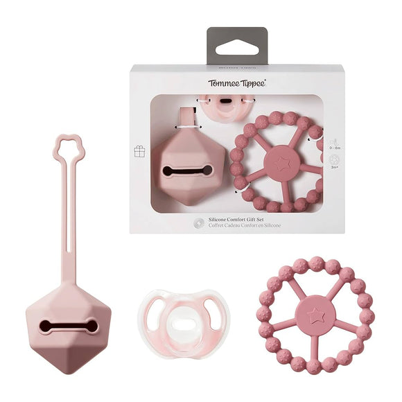 Tommee Tippee Silicone Comfort Gift Set, Ultra-light Soother