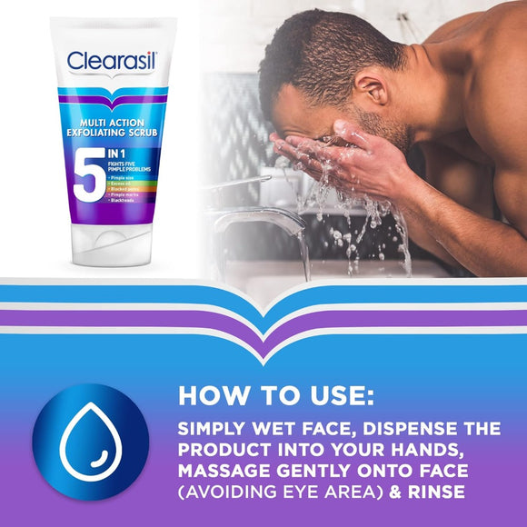 Clearasil Multi Action 5 in 1 Exfoliating Scrub - 150 ml