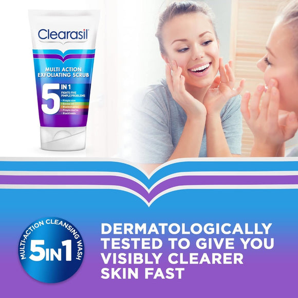 Clearasil Multi Action 5 in 1 Exfoliating Scrub - 150 ml