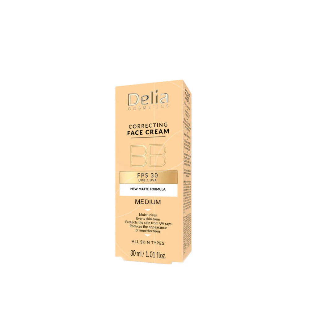 Delia Face Correcting BB Cream Medium SPF 30 - 30 ml | GLOW55