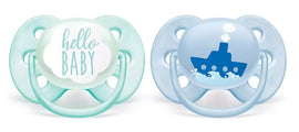 Avent 2 Deco Ultra Soft Soothers 0-6 M - 0