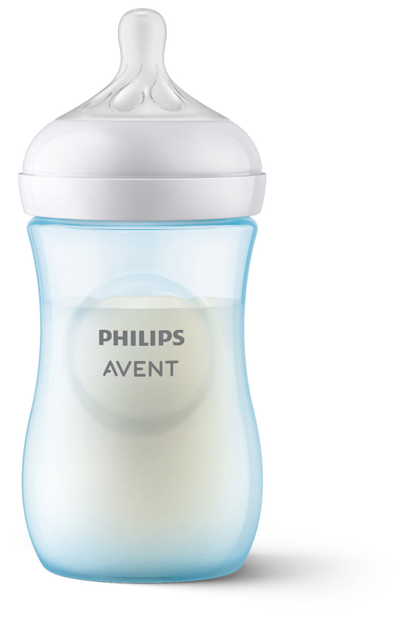 Avent Natural Response Blue Feeding Bottle 1M+ - 260 ml