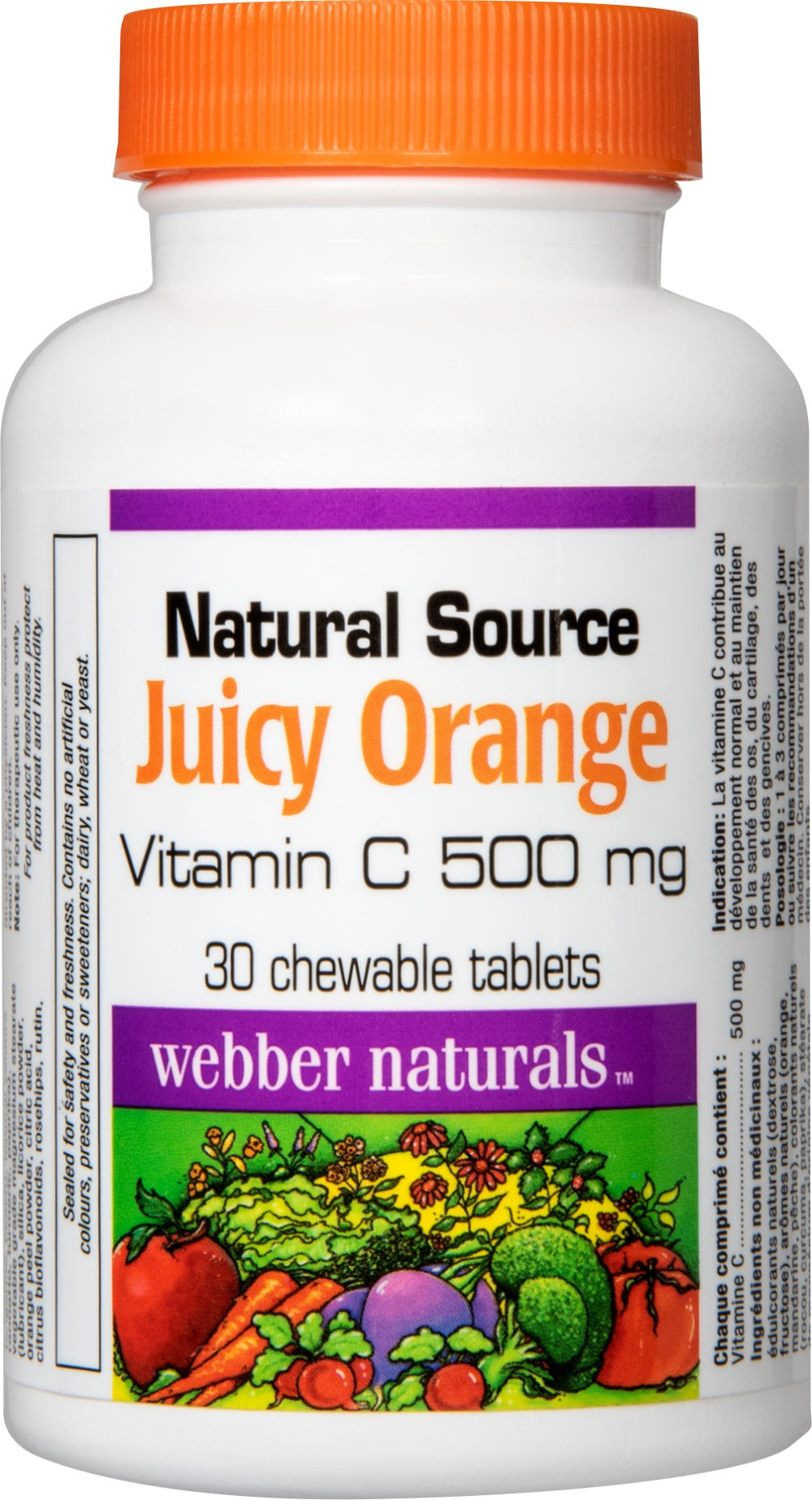 Webber Naturals® Vitamin C Juicy Orange 30 Chewable Tablets GLOW55