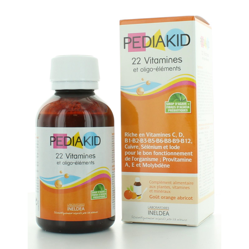 INELDEA - PEDIAKID . 22 Vitamines et oligo-éléments (125 ml)
