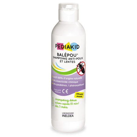 Pediakid Balépou Shampoing - Shampoing anti-poux et lentes - 200 ml -  Shopping Nature