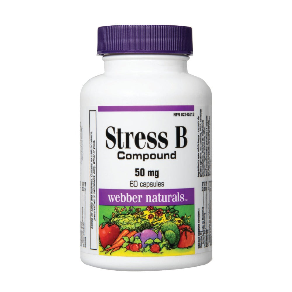 Webber Naturals® Stress B - 60 Capsules | GLOW55