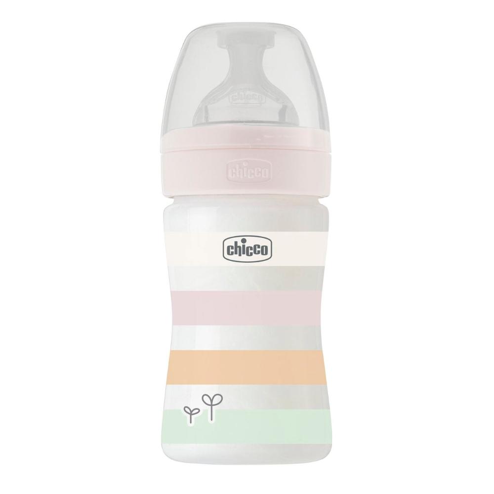 Chicco Well-Being Slow Flow Baby Plastic Bottle 0M+ - 150 ml - 0