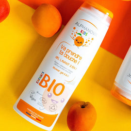 Alphanova Kids Go Take A Shower Organic Children's 3in1 Cleansing Gel Apricot - 250 ml - 0
