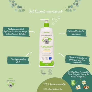 Alphanova Bébé Nourishing Washing Gel - 400 ml - 0