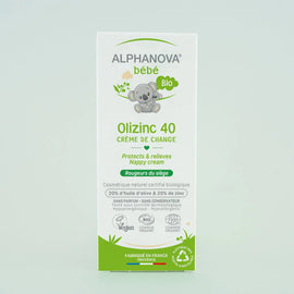 Alphanova Bébé Olizinc 40 Baby Nappy Cream - 50 G