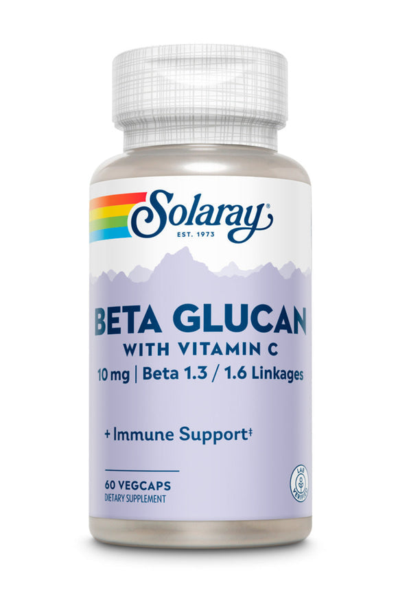 Solaray Beta Glucan With Vitamin C 10 mg - 60 Capsules