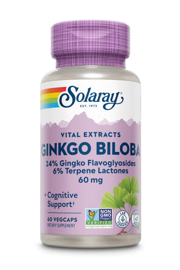Solaray Ginkgo Biloba 60 mg - 60 Capsules