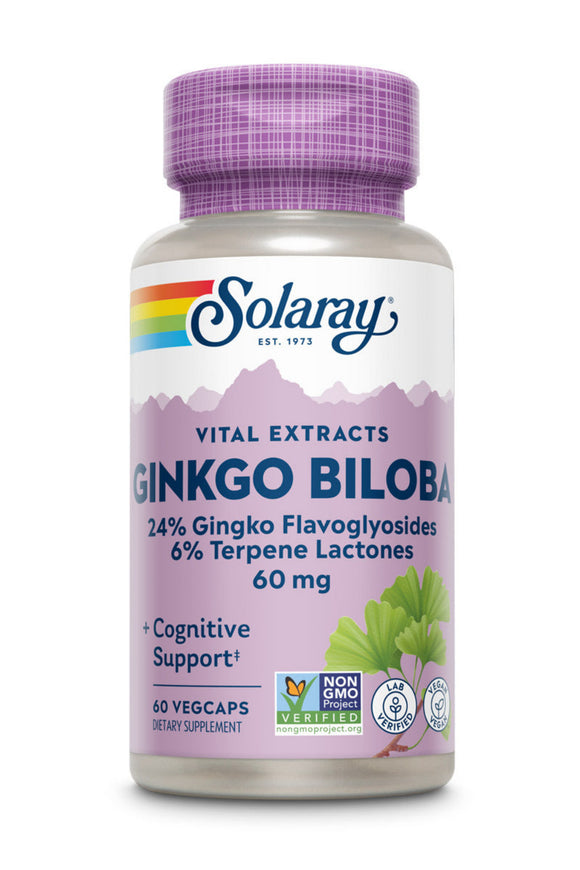 Solaray Ginkgo Biloba 60 mg - 60 Capsules