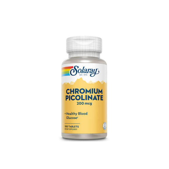 Solaray Chromium Picolonate 200 mcg - 100 Tablets