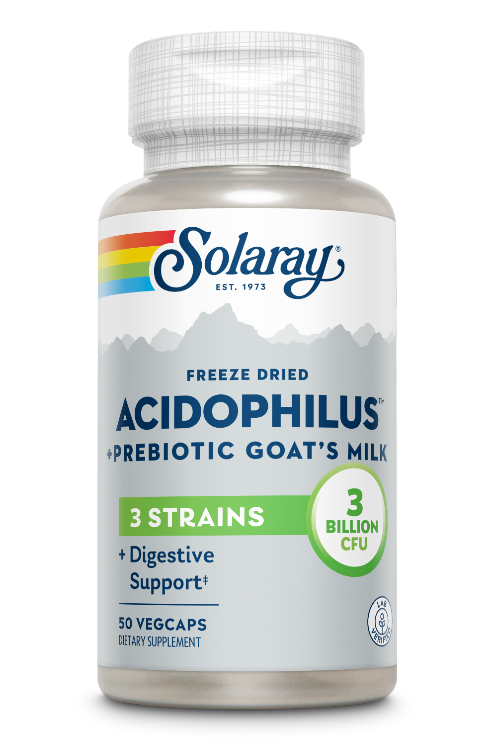 Solaray Acidophilus 3 Stain Probiotic & Prebiotic Goat's Milk - 50 Capsules