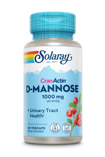Solaray D-Mannose With Cranactin Cranberry Extract - 60 Capsules