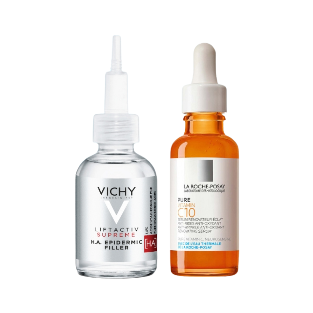 La Roche Posay Vitamin C Serum With Liftactiv H.A Epidermic Serum Bundle