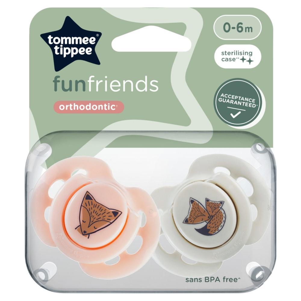 Tommee Tippee Fun Friends Orthodontic Soother - 2 Packs