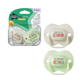 Tommee Tippee Anytime Soothers x 2pcs (0-6 Months) - 0