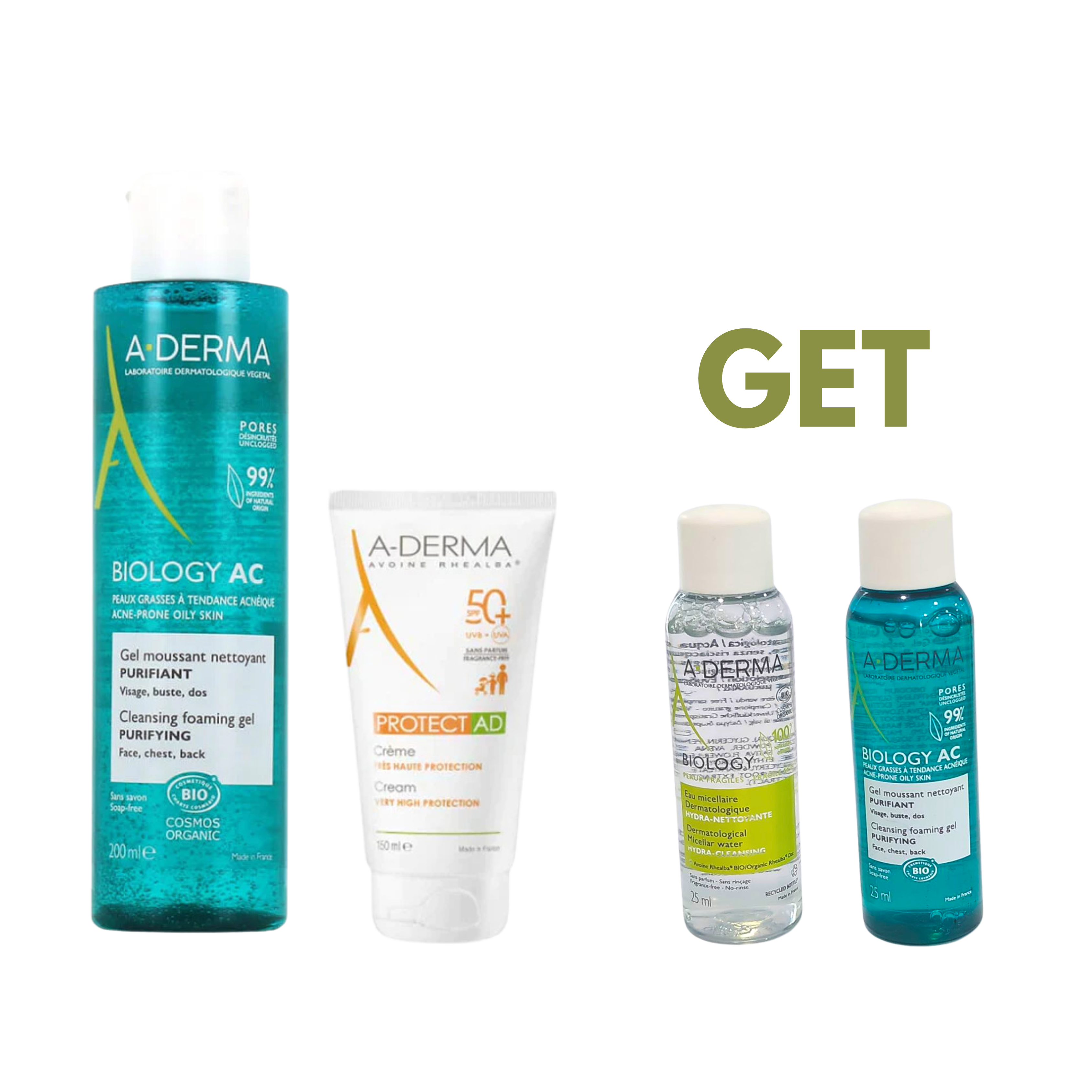 A-Derma Acne Care Protection Bundle