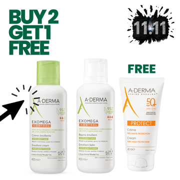 A-Derma Exomega Buy 2 Get 1 Bundle