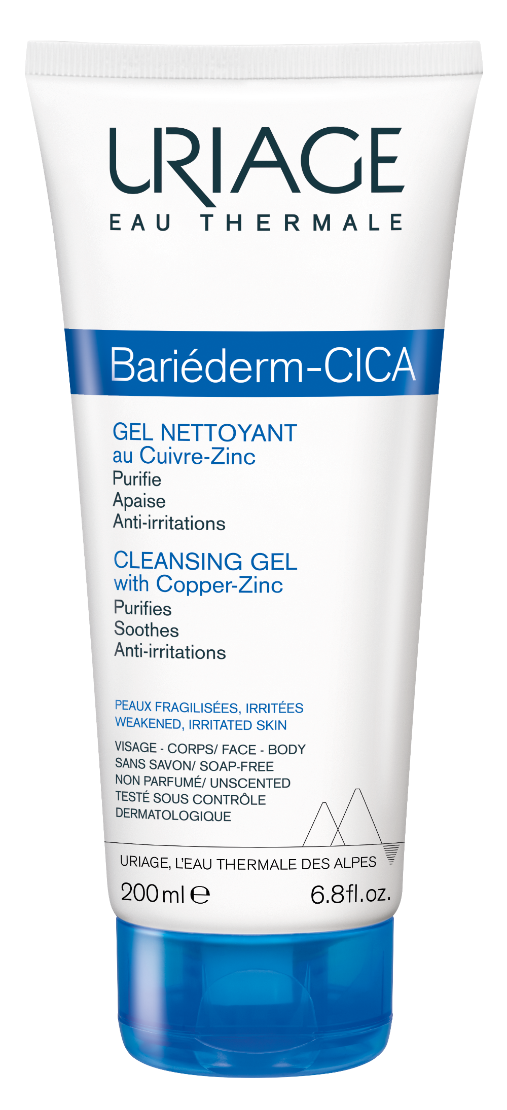 Uriage Bariéderm-Cica Cleansing Gel With Copper-Zinc - 200 ml