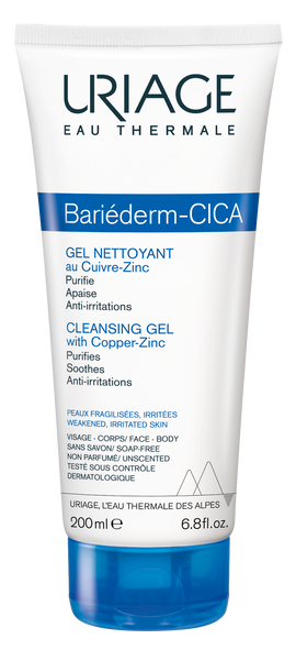 Uriage Bariéderm-Cica Cleansing Gel With Copper-Zinc - 200 ml