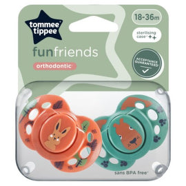 Tommee Tippee Fun Friends Orthodontic Soother x 2pcs (18-36 Months)