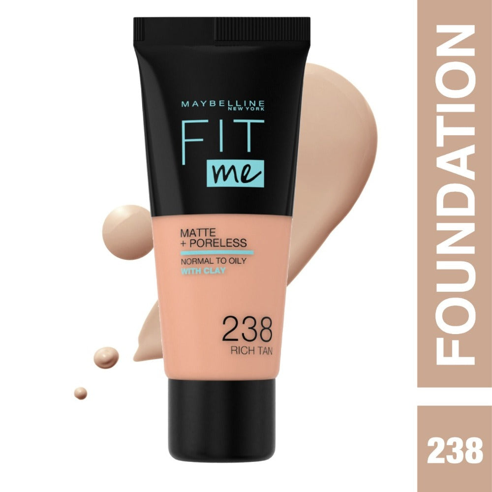 Buy rich-tan-238 Maybelline Fit Me Matte + Poreless Liquid Foundation - 30 ml