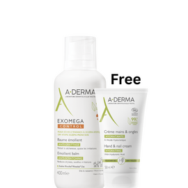 A-Derma Exomega Control Balm With A Free Hand Cream