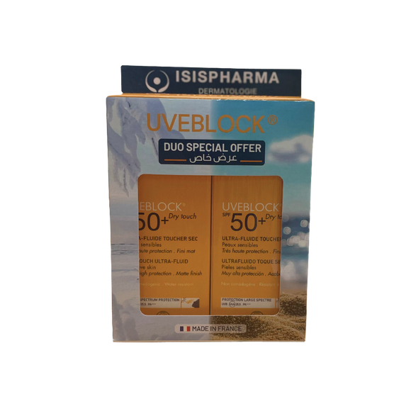 Isispharma UVEBlock Ultra Fluid Dry Touch Dual Pack