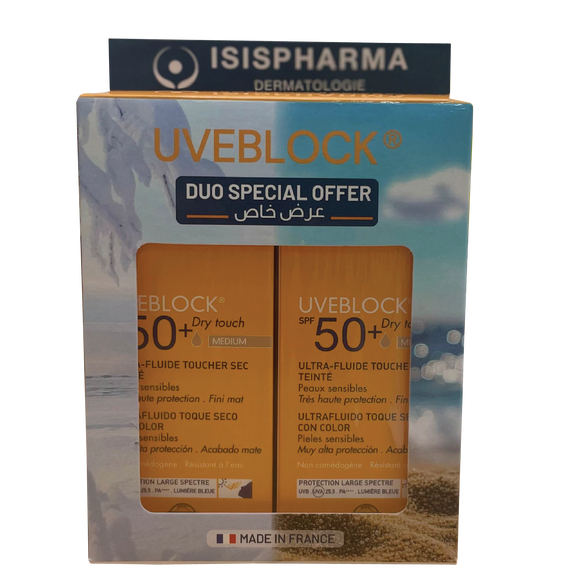Isispharma UVEBlock Ultra Fluid Tinted Dual Pack