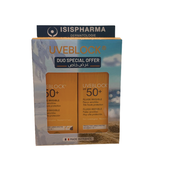 Isispharma UVEBlock Fluid Invisible Dual Pack