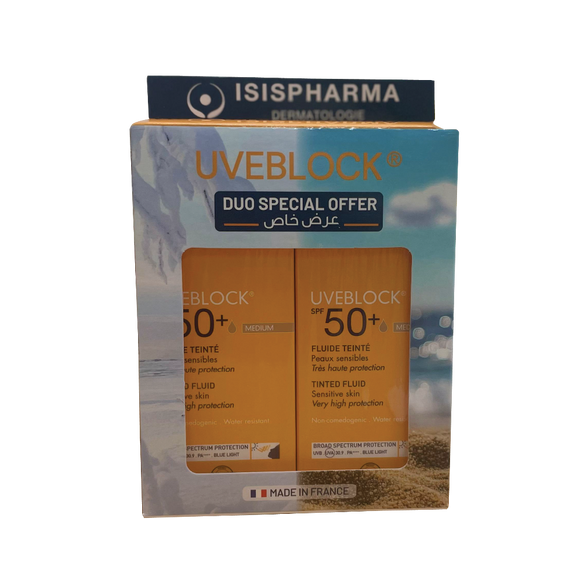 Isispharma UVEBlock Fluid Tinted Dual Pack