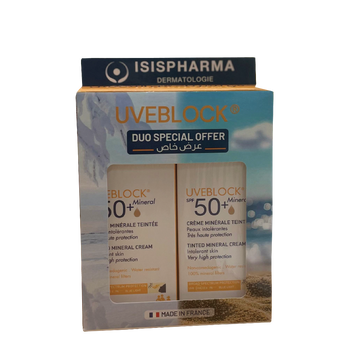 Isispharma UVEBlock Mineral Cream Tinted Dual Pack