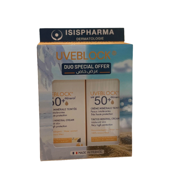 Isispharma UVEBlock Mineral Cream Tinted Dual Pack