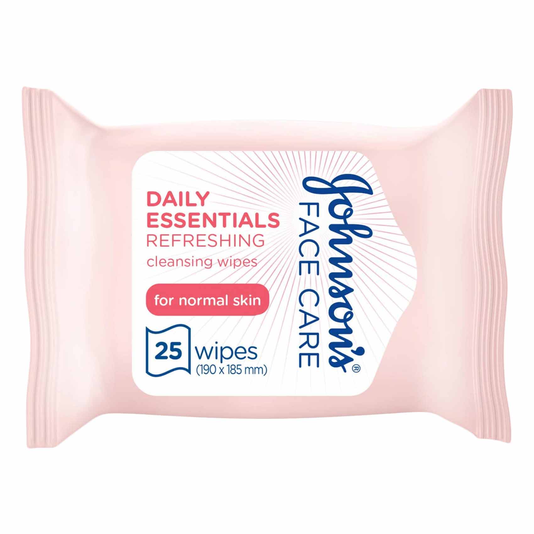 Johnson's Facial Wipes Micellar Refreshing Normal Pink - 25 Wipes