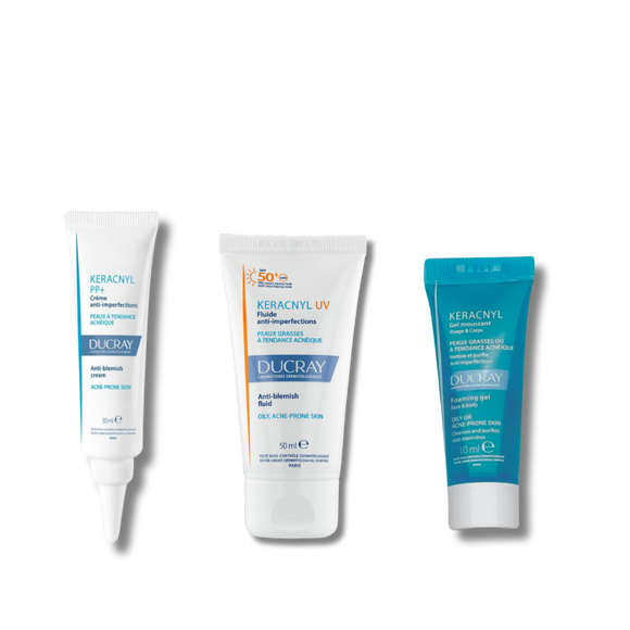 Ducray Keracnyl PP+ With Sunscreen Bundle