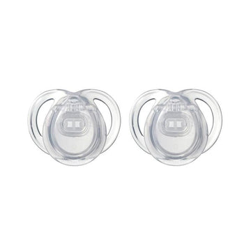 Tommee Tippee Anytime Soother Transparent x 2pcs (0-6 Months) - 0