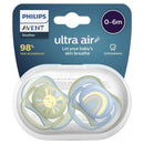 Avent 2 Ultra Air Soothers Rainbow 0-6 M-1