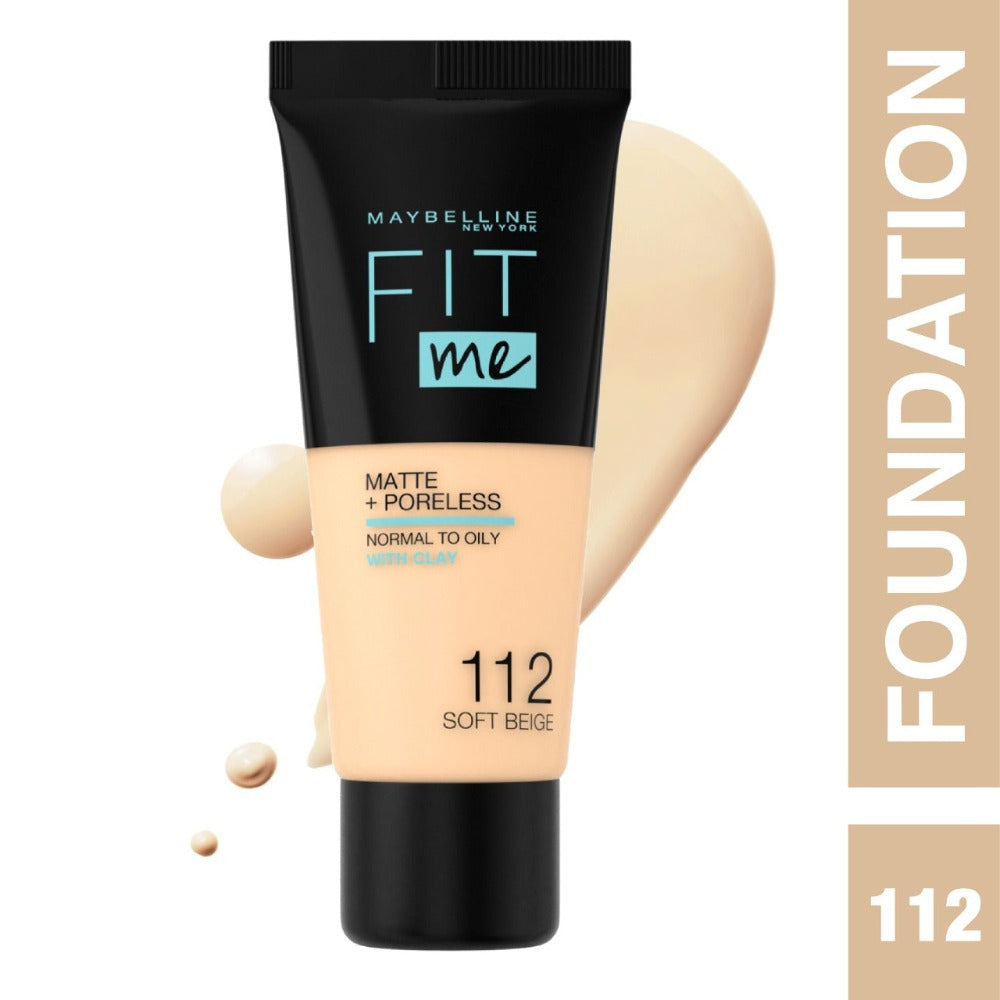 Buy soft-beige-112 Maybelline Fit Me Matte + Poreless Liquid Foundation - 30 ml