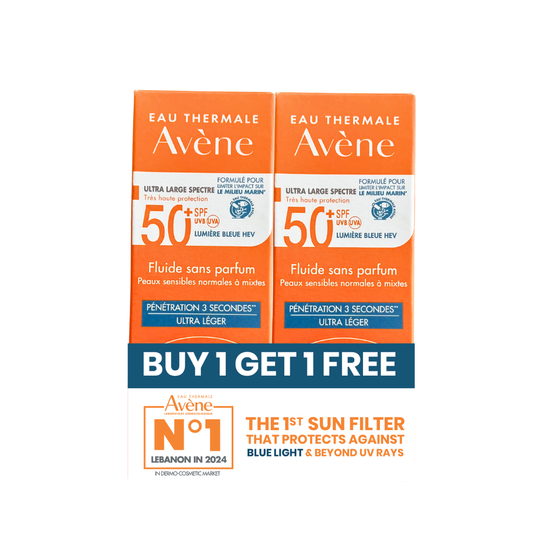 Avene Dual Fluid Sunscreen 1+1 Free