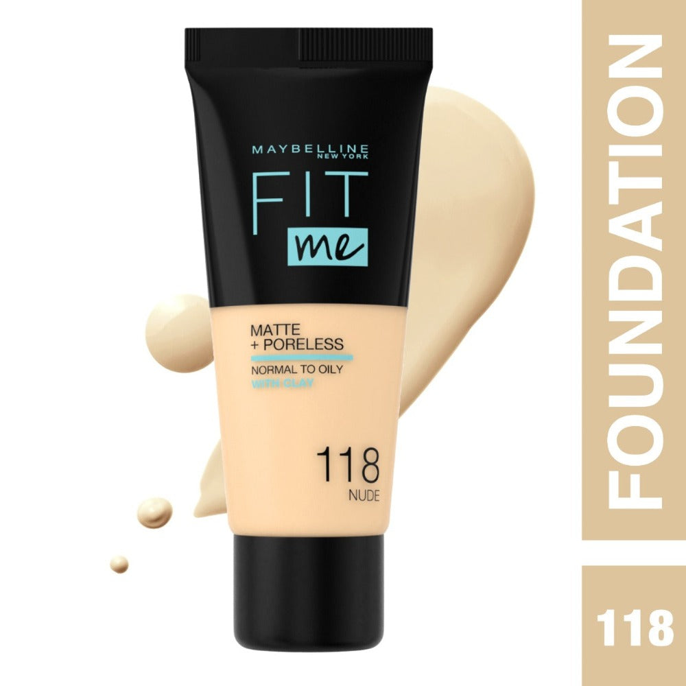 Buy nude-118 Maybelline Fit Me Matte + Poreless Liquid Foundation - 30 ml