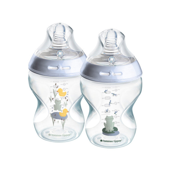 Tommee Tippee Natural Start Slow Flow Bottles  X2 - 260 ml - 0