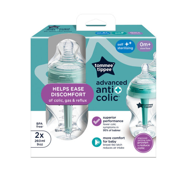 Tommee Tippee Advanced Anti Colic Bottle Slow Flow - 2*260 ml