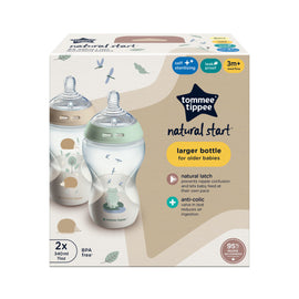 Tommee Tippee Natural Start Slow Flow Bottles  X2 - 340 ml
