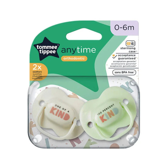 Tommee Tippee Anytime Soothers x 2pcs (0-6 Months)