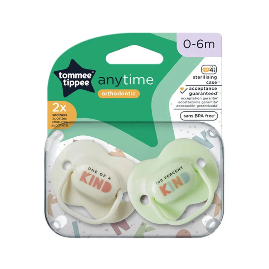 Tommee Tippee Anytime Soothers x 2pcs (0-6 Months)